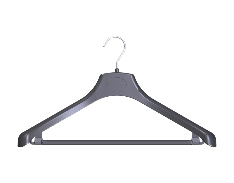 Hanger -SA45 Black Plastic w/bar 45cm (70)  