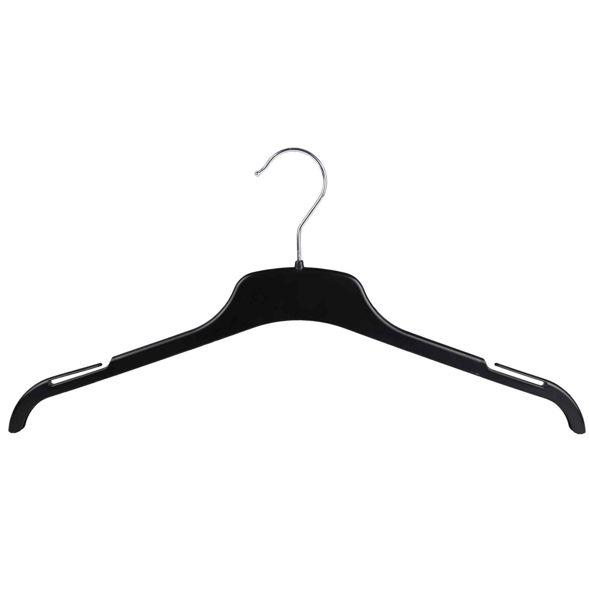 Hanger - EC43 Black Plastic Blouse Hanger w/Hook