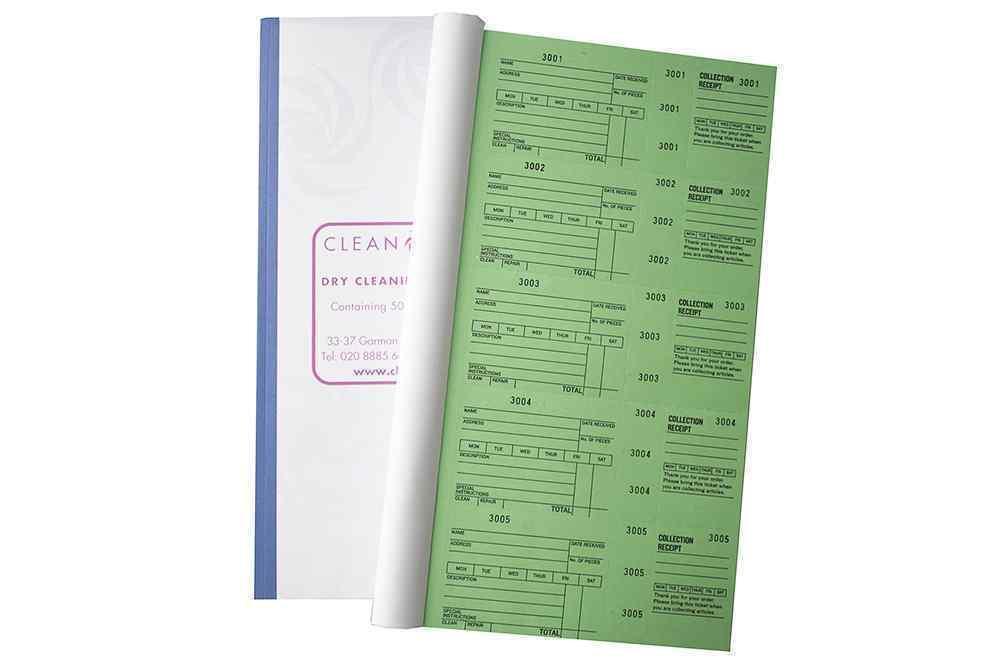 Ticket Book - Green Dry Cleaning