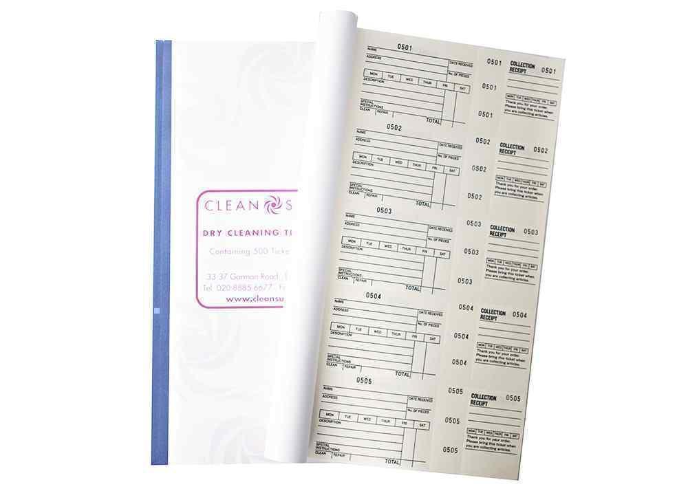 Ticket Book - White Dry Cleaning