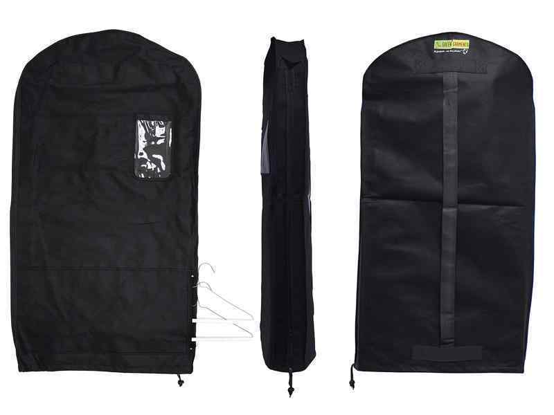 48'' Black Garmento Bag with hanger pouch