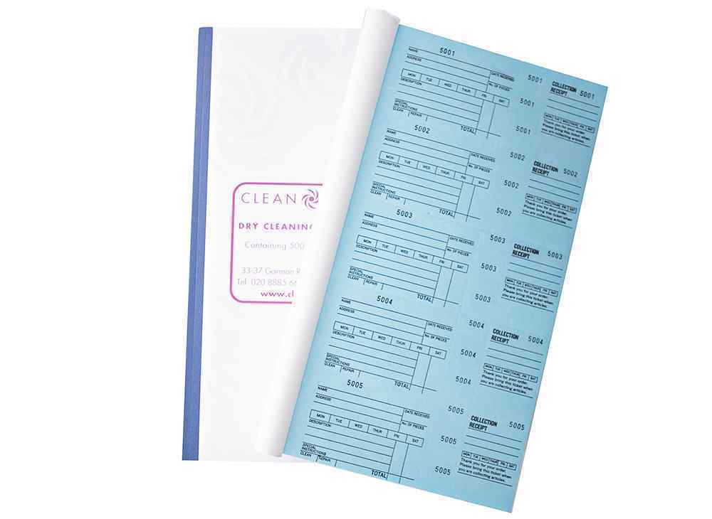 Ticket Book - Blue Dry Cleaning