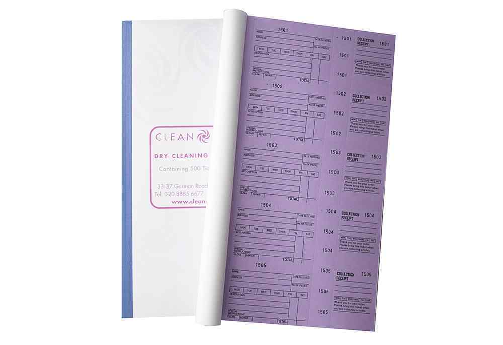 Ticket Book - Purple Dry Cleaning