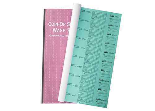Ticket Book - Green Laundry Service Wash