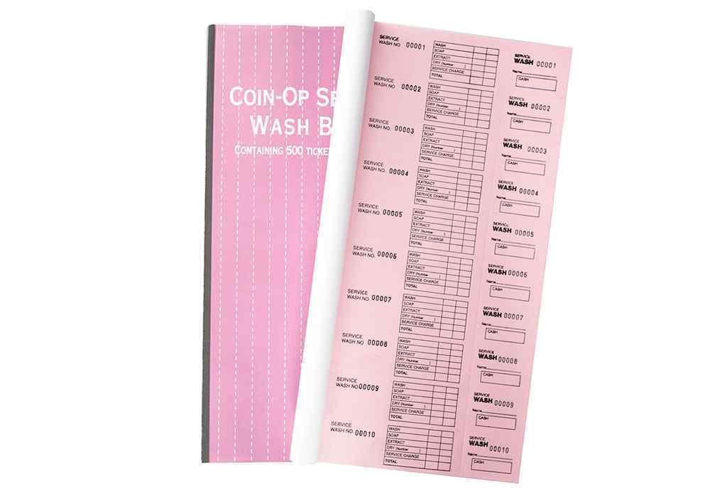 Ticket Book - Pink Laundry Service Wash
