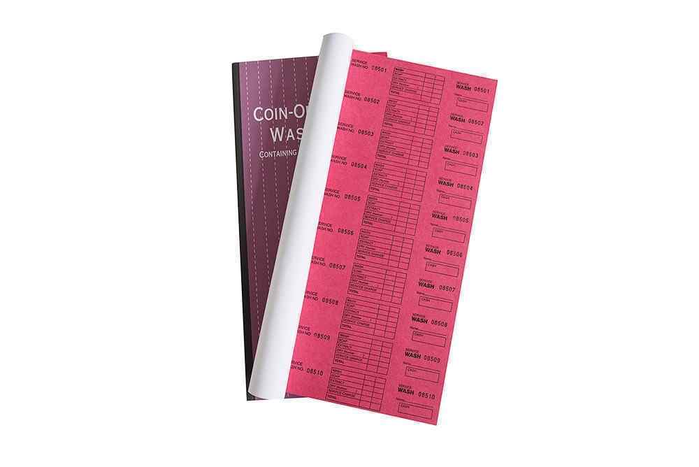 Ticket Book - Red Laundry Service Wash