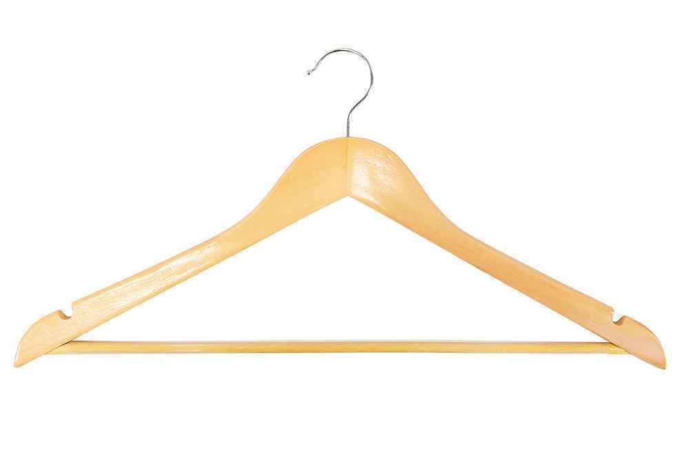 Hanger - Wooden Jacket w/Bar (100) MC011