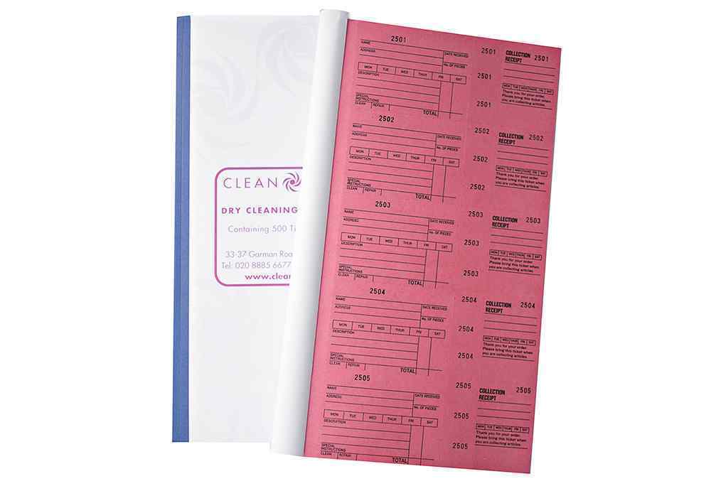 Ticket Book - Red Dry Cleaning
